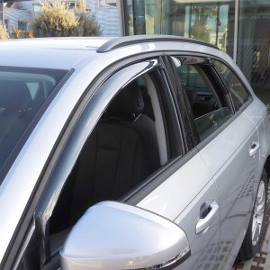 Audi A4 Allroad Wind Deflector - Omac - Acrylic 4 Pcs - Black Smoke - '17-'24